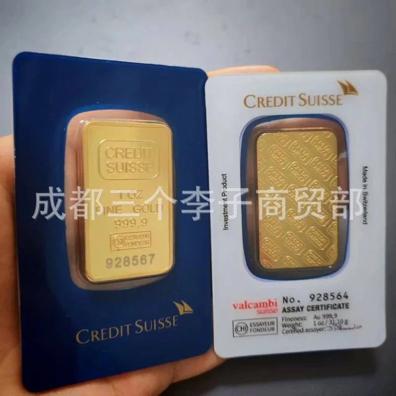 Non-magnetic Swiss gold bar replica