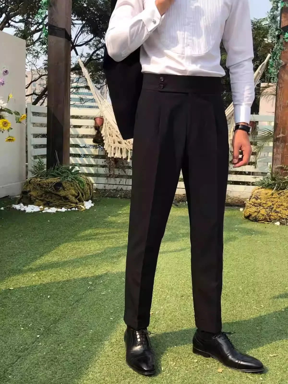 Old Money Linen Pants Black super good quality