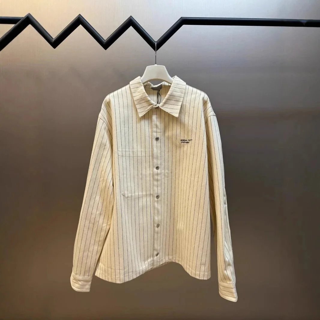 Dior Striped Long Sleeve Shirt Jacket