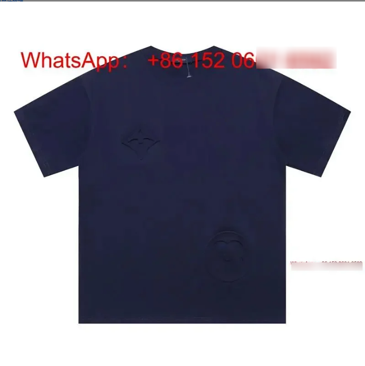 Louis Vuitton T-Shirts Short-Sleeve Graphic T-Shirt — Blue-4