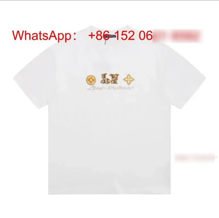 Louis Vuitton T-Shirts Short-Sleeve Graphic T-Shirt — White-8