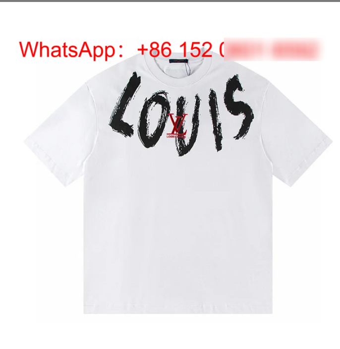 Louis Vuitton T-Shirts Short-Sleeve Graphic T-Shirt — White-14