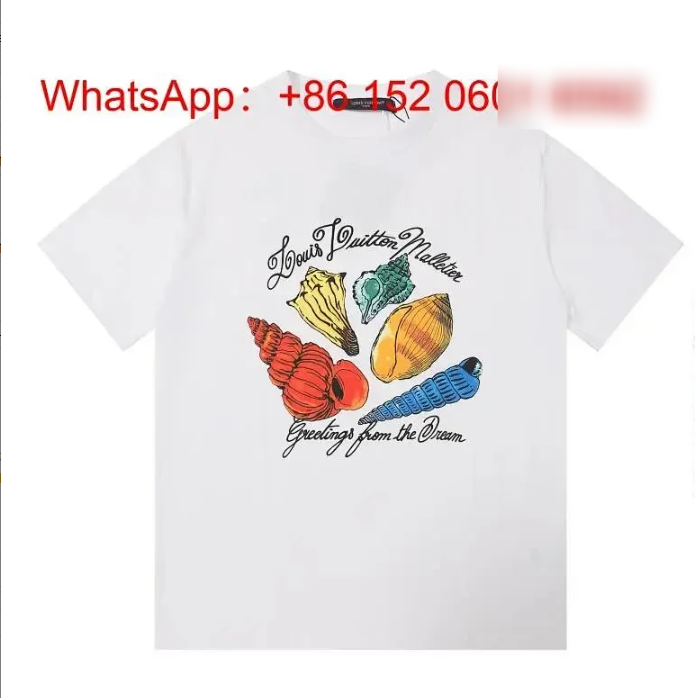 Louis Vuitton T-Shirts Short-Sleeve Graphic T-Shirt — White-16