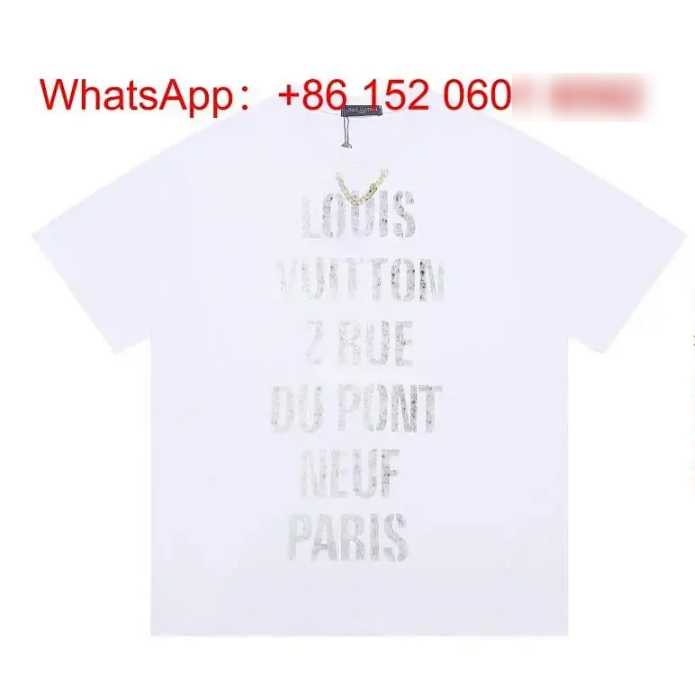 Louis Vuitton T-Shirts Short-Sleeve Graphic T-Shirt — White-15