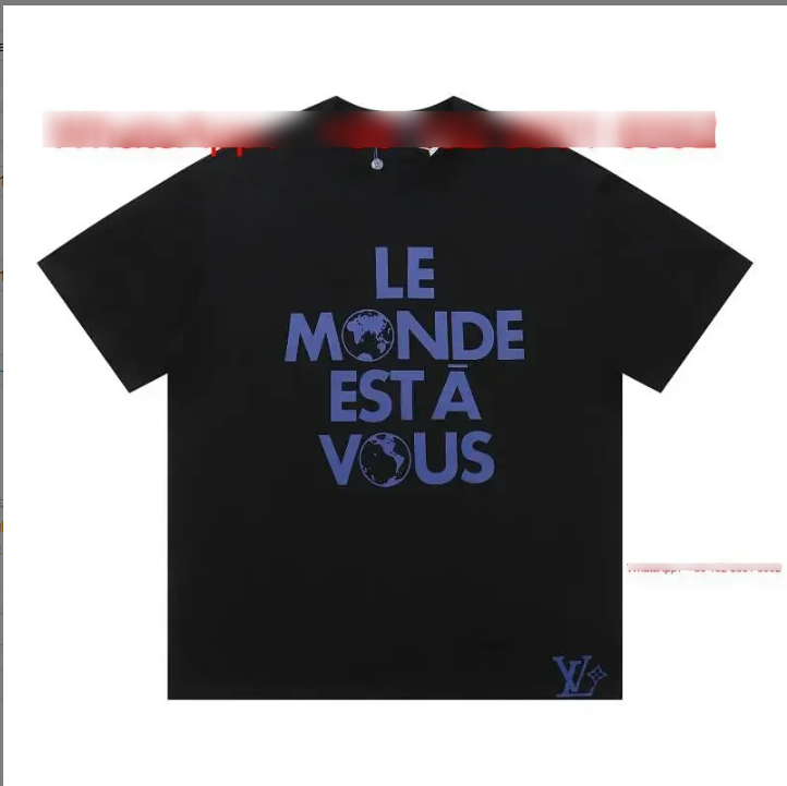 Louis Vuitton T-Shirts Short-Sleeve Graphic T-Shirt — Black-3