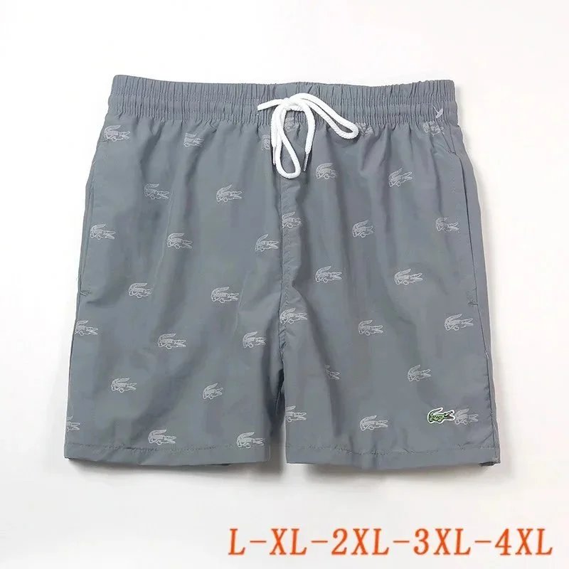Lacoste Logo Print Navy Swim Shorts - 9