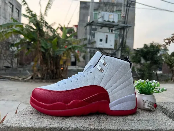 Air Jordan 12 Retro White Varsity Red Sneakers - 1