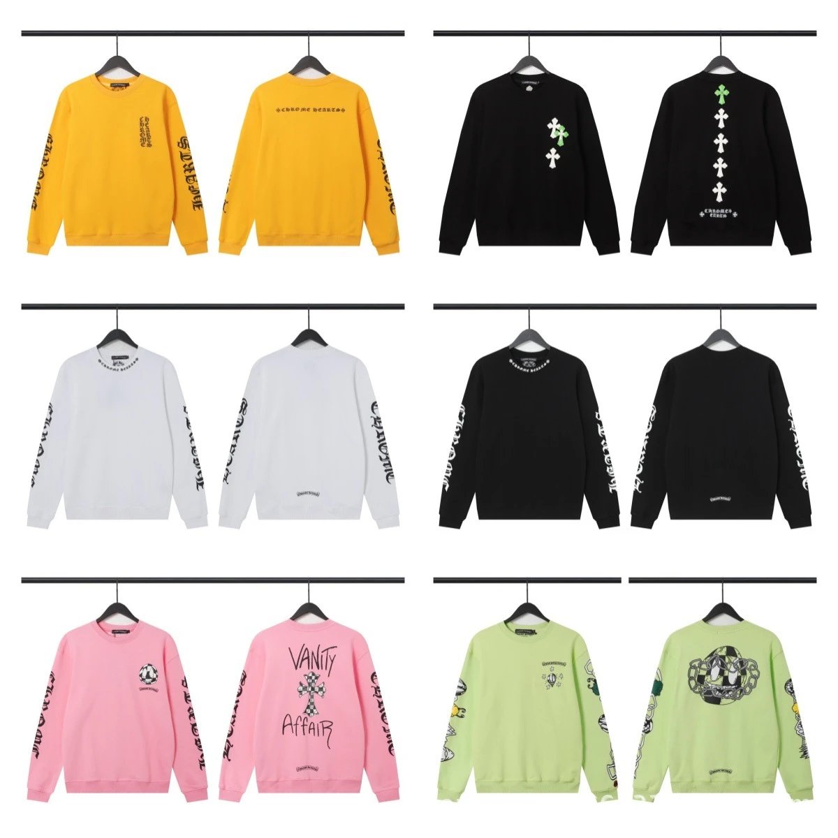 LJF52- Autumn/Winter New Cro Black Simple Letter Round Neck Hoodie for Men and Women on WhatsApp+86 13400682077 https://t.me/wer3697