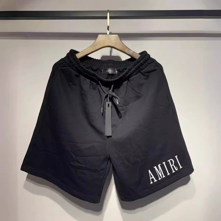 Letter Print Loose Casual Drawstring Shorts Unisex Quintuple Pants