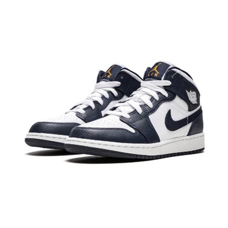 Air Jordan 1 Mid Obsidian AJ1黑蓝 黑曜石男女篮球鞋554724-174
