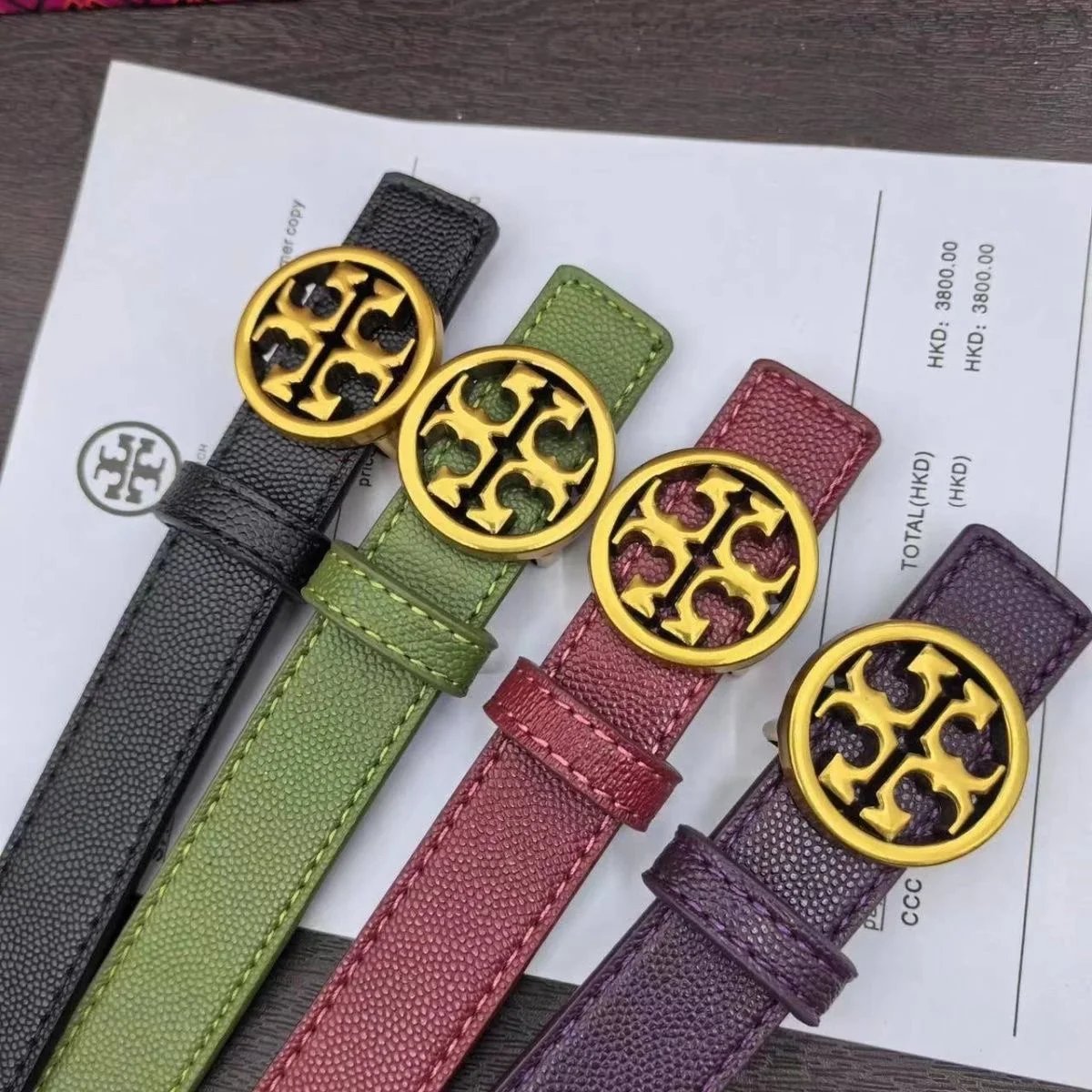 Tory Burch Belts Double T logo buckle leather belt image 2
