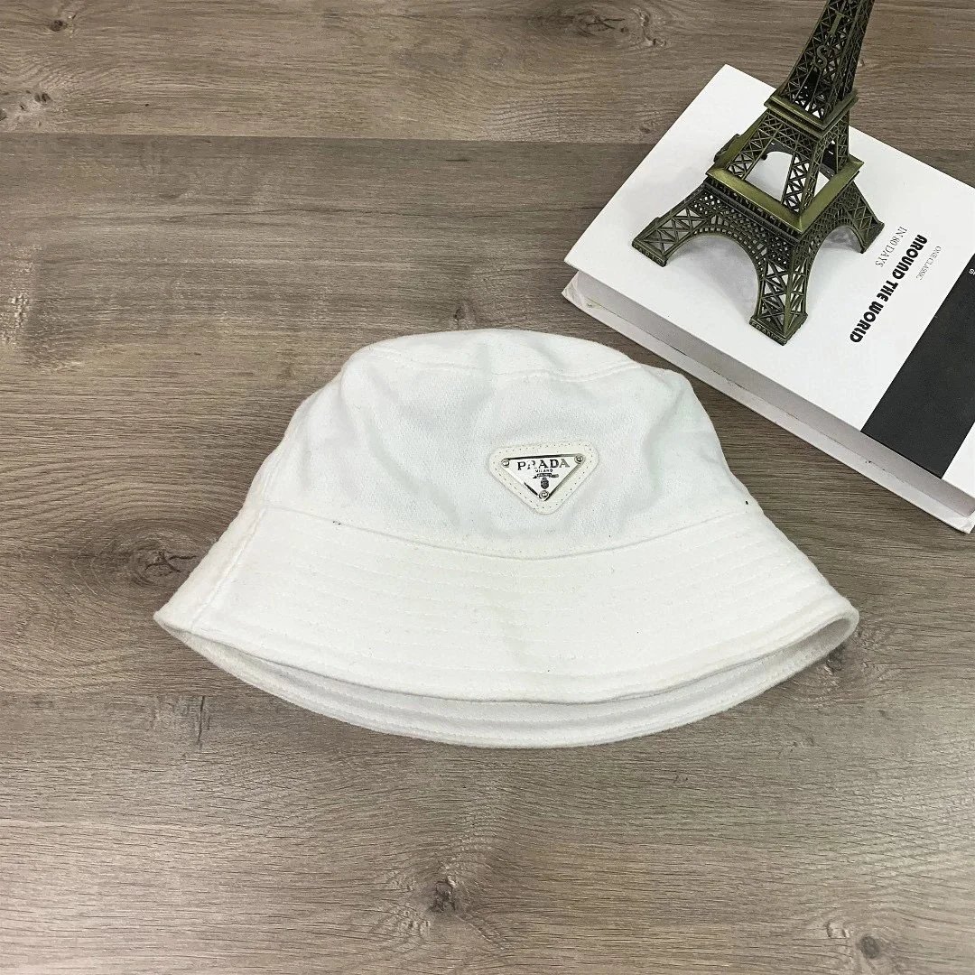 Prada Hats Triangle Plaque Bucket Hat image 2