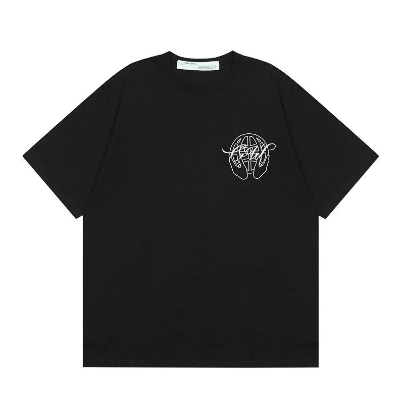 Off-White T-Shirts Graphic Print — F42 black