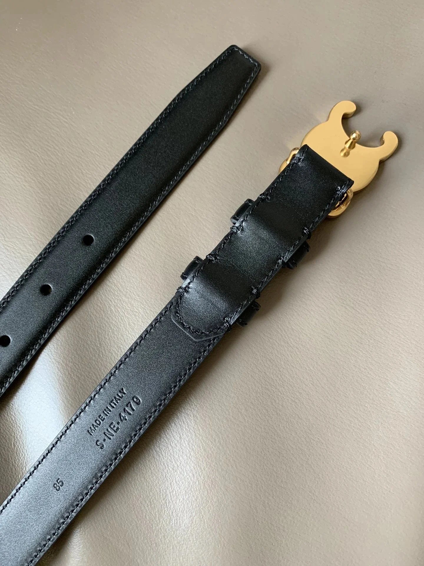 CELINE Belts Triomphe buckle belt image 13