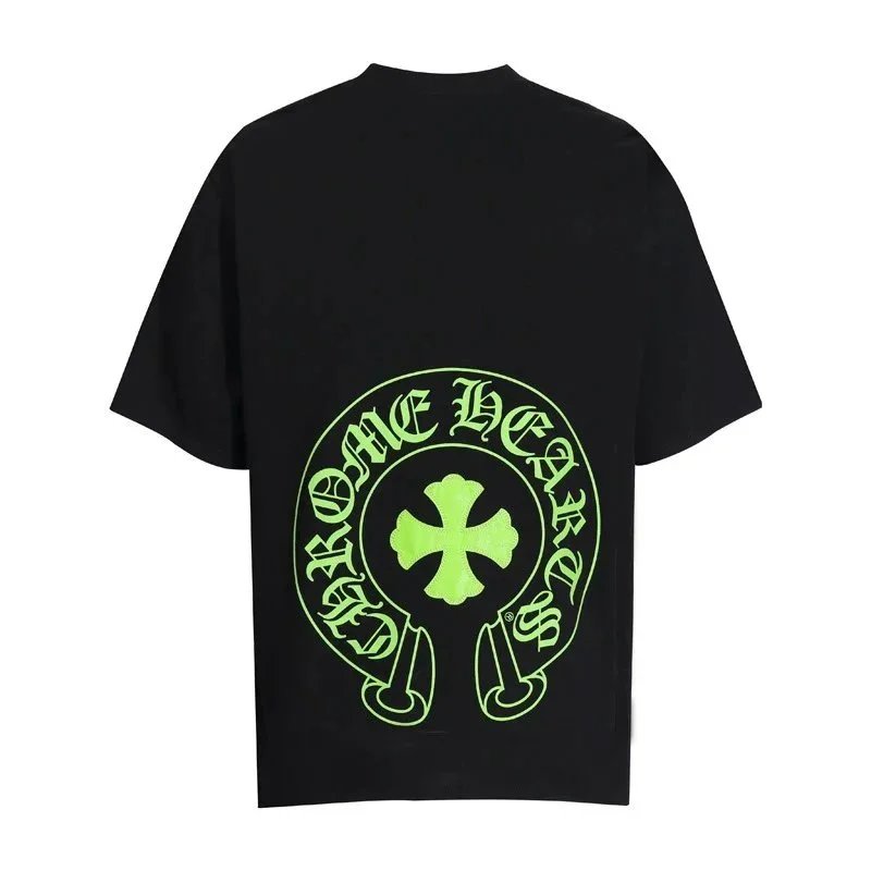 Chrome Hearts T-Shirts Short-Sleeve T-Shirt with Cross Graphic Print — 6015 black