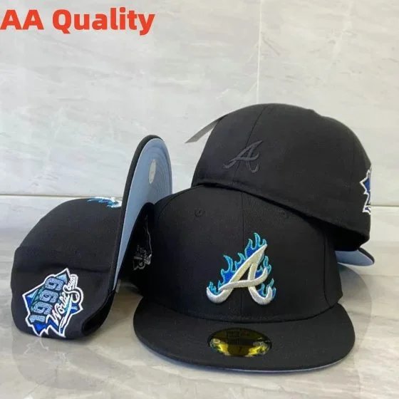 New Era Hats 59FIFTY Atlanta Braves fitted flat-brim cap image 4