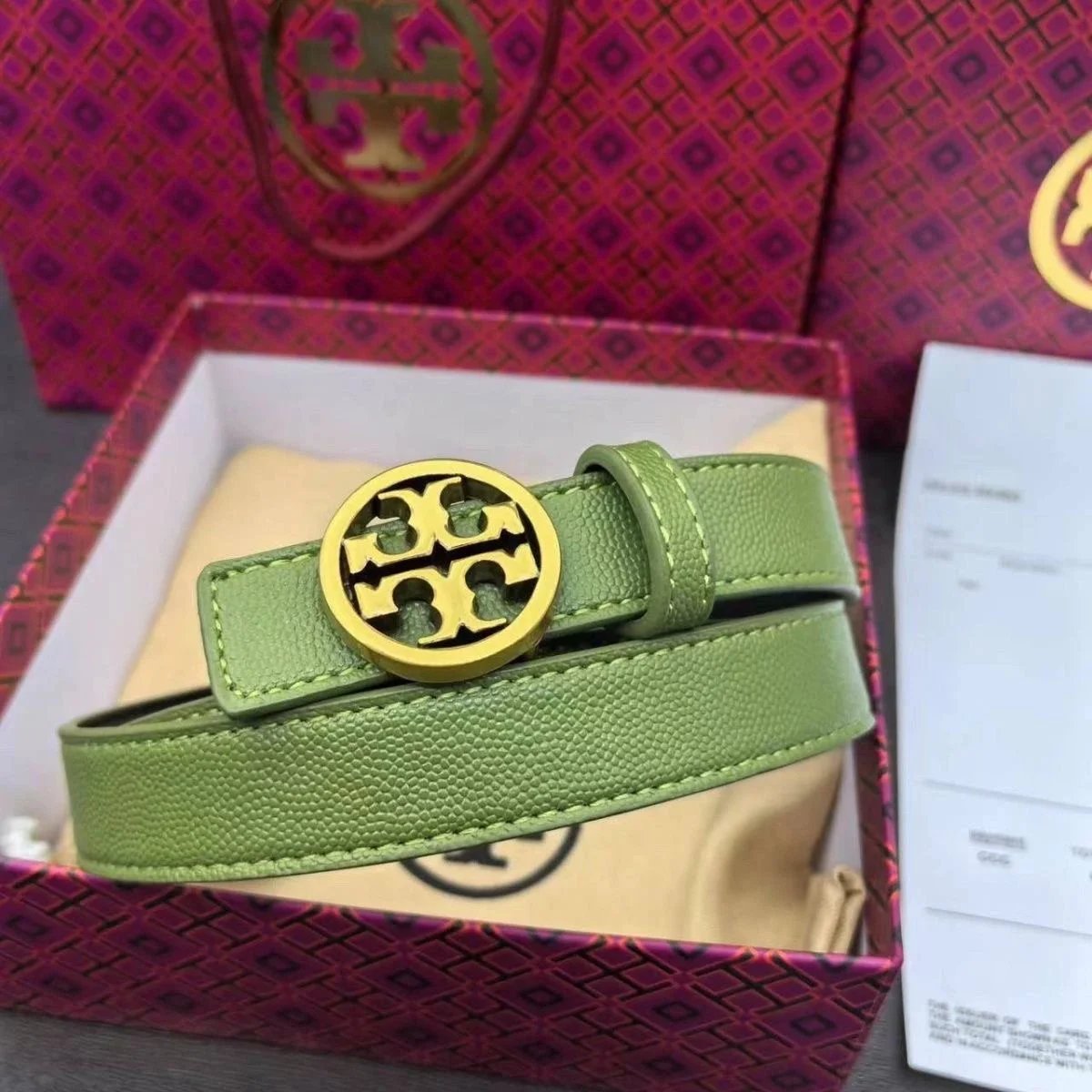 Tory Burch Belts Double T logo buckle leather belt image 9