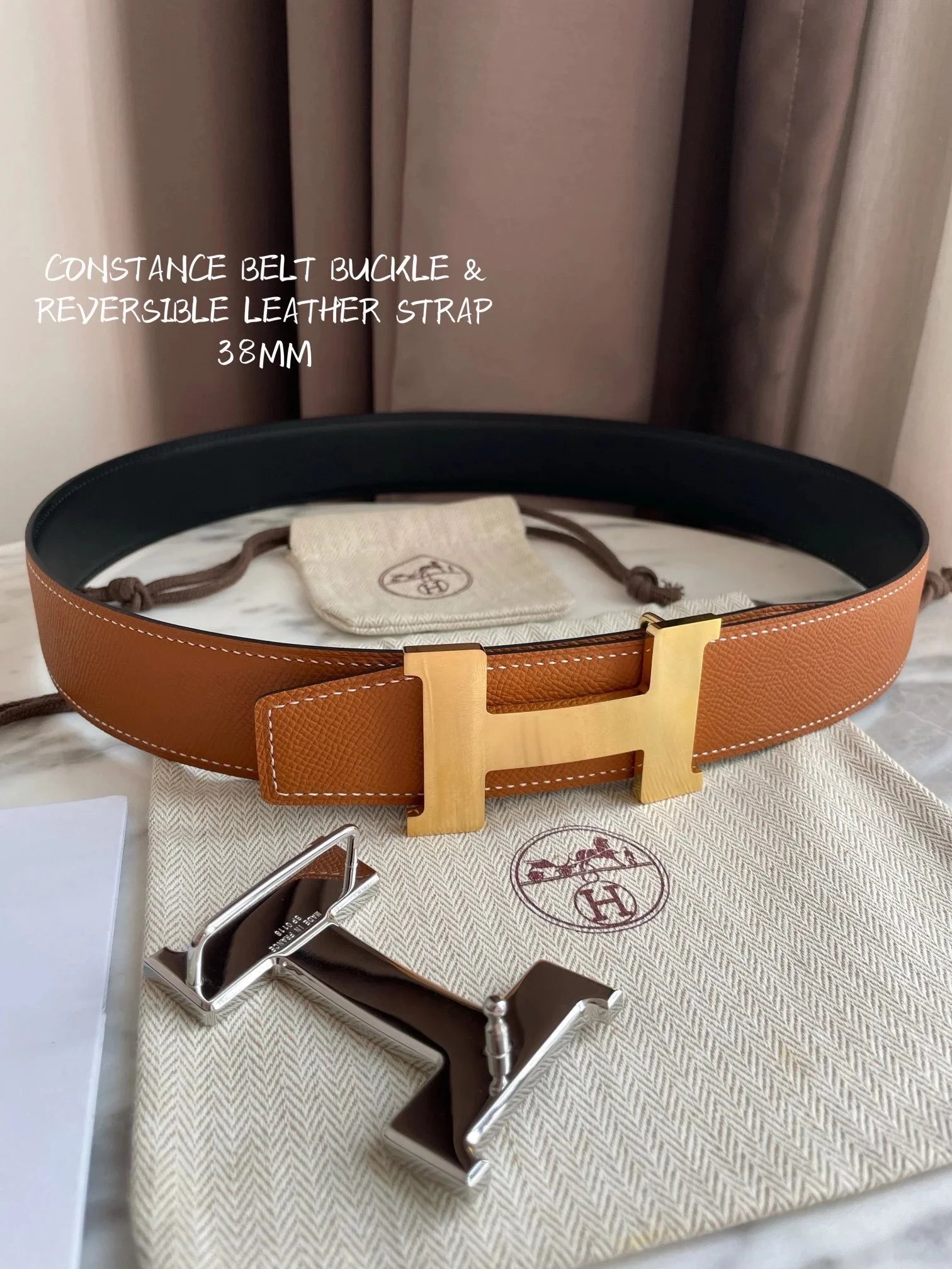 Hermès Belts Constance Reversible Leather Belt, 38 mm image 2