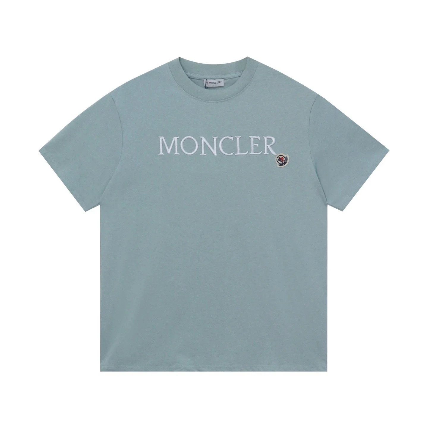 Moncler T-Shirts Logo-Print Crewneck T-Shirt — 813 Bean Green