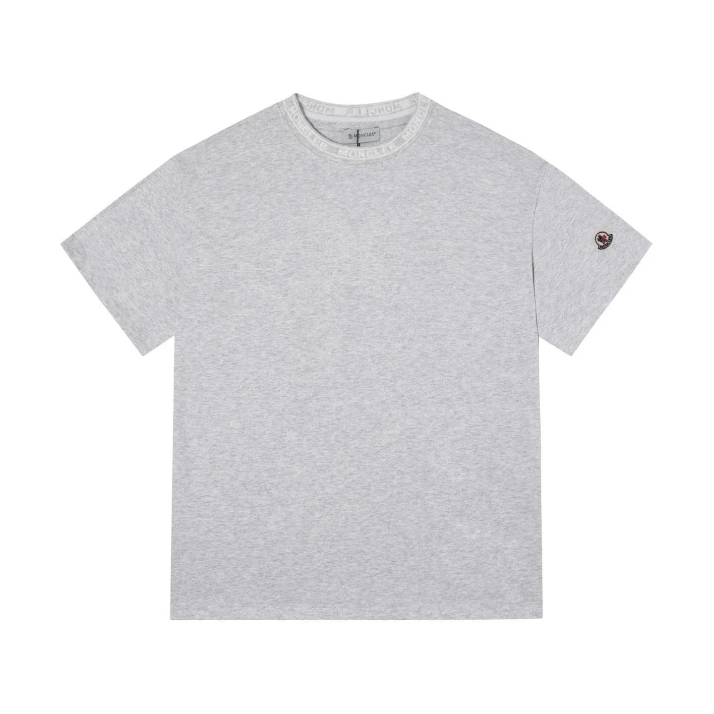 Moncler T-Shirts Logo-Print Crewneck T-Shirt — 816 gray