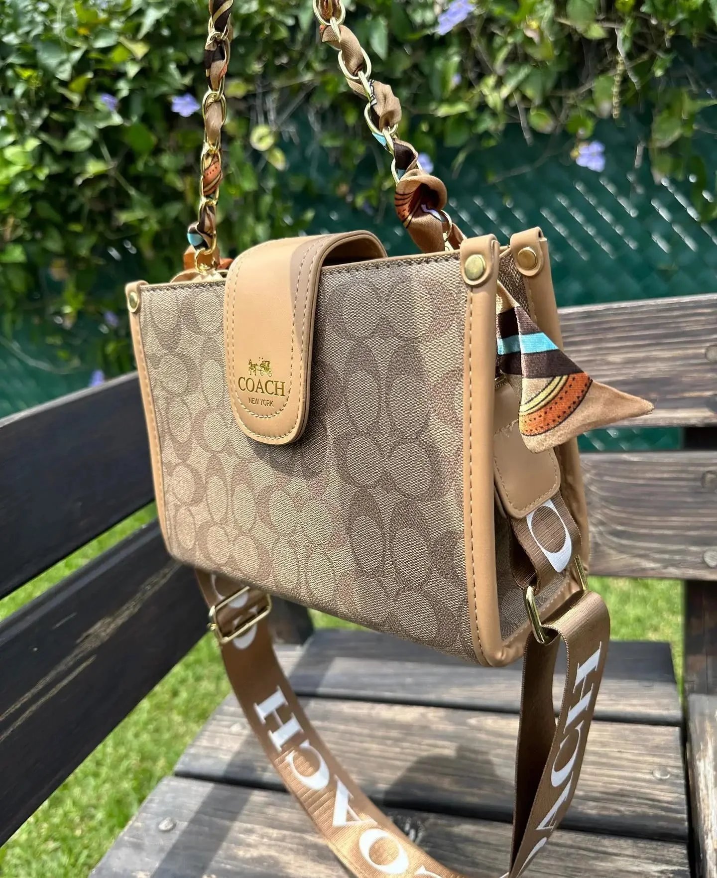Coach Crossbody Bags Signature C Print Zip-Top Bag image 5