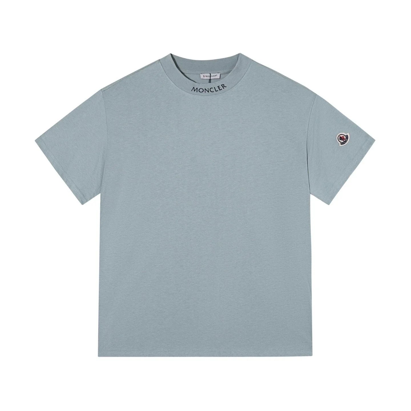 Moncler T-Shirts Logo-Print Crewneck T-Shirt — 830 Bean Green