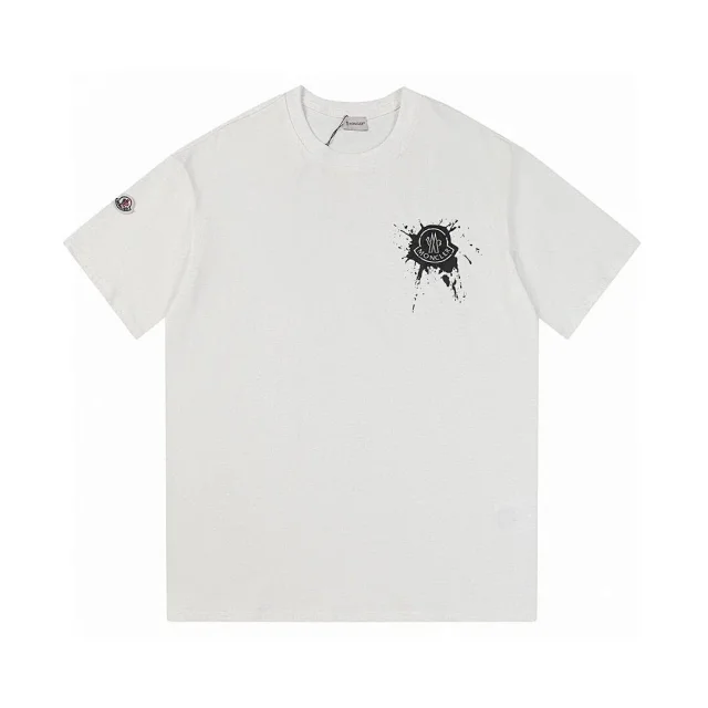 Moncler T-Shirts Logo-Print Crewneck T-Shirt product detail image 8