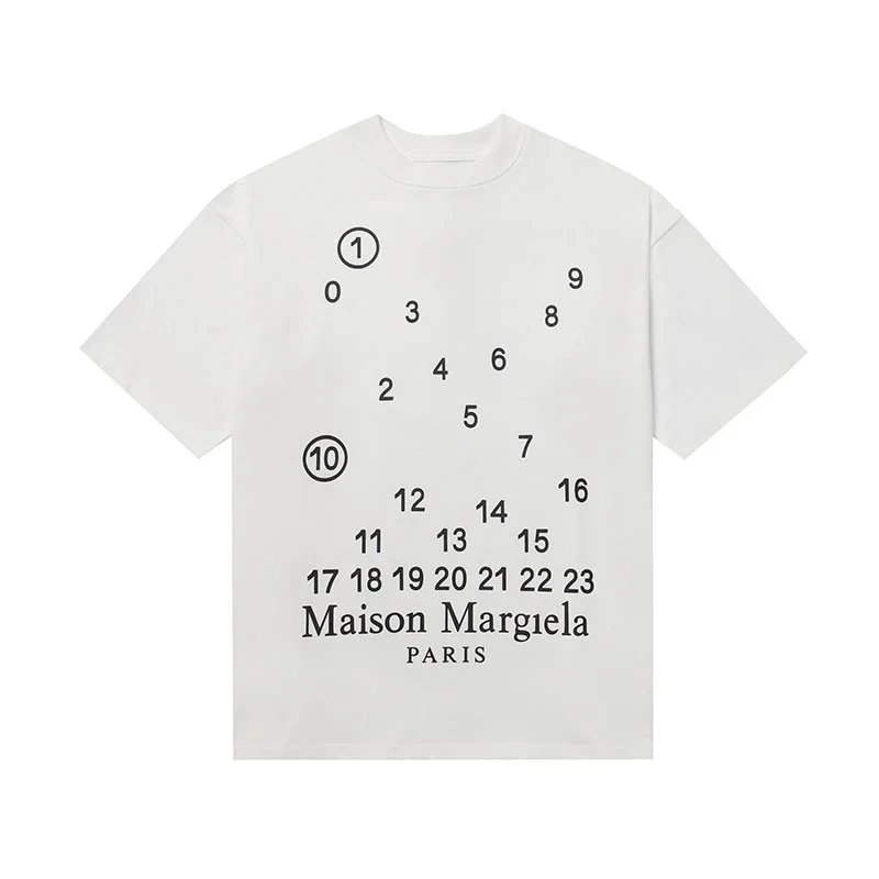 Maison Margiela T-Shirts Crew Neck Graphic — 606 White