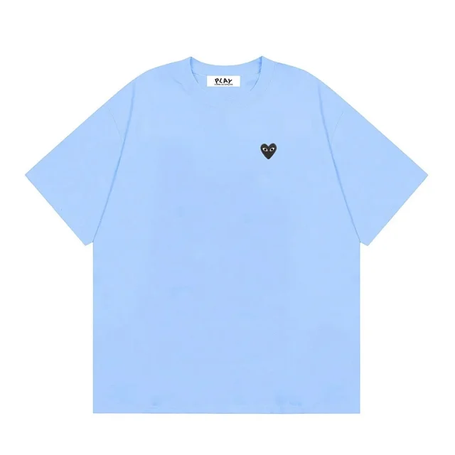 Comme des Garçons PLAY T-Shirts Short-Sleeve T-Shirt with Heart-Eyes Graphic Print product detail image 7