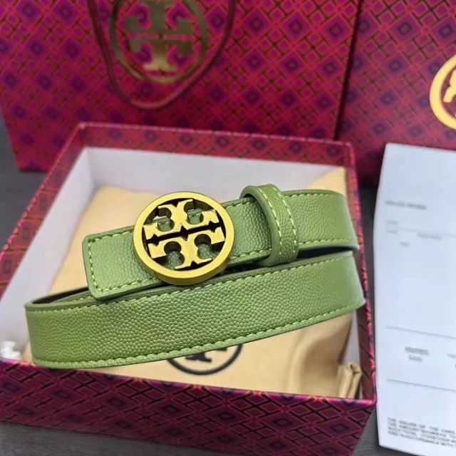 Tory Burch Belts Double T logo buckle leather belt product detail image 6