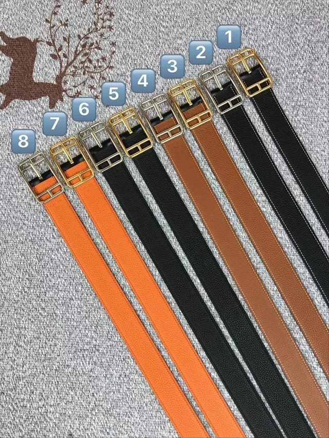 Unbranded Belts Pebbled Leather Pin Buckle Belt product detail image 1