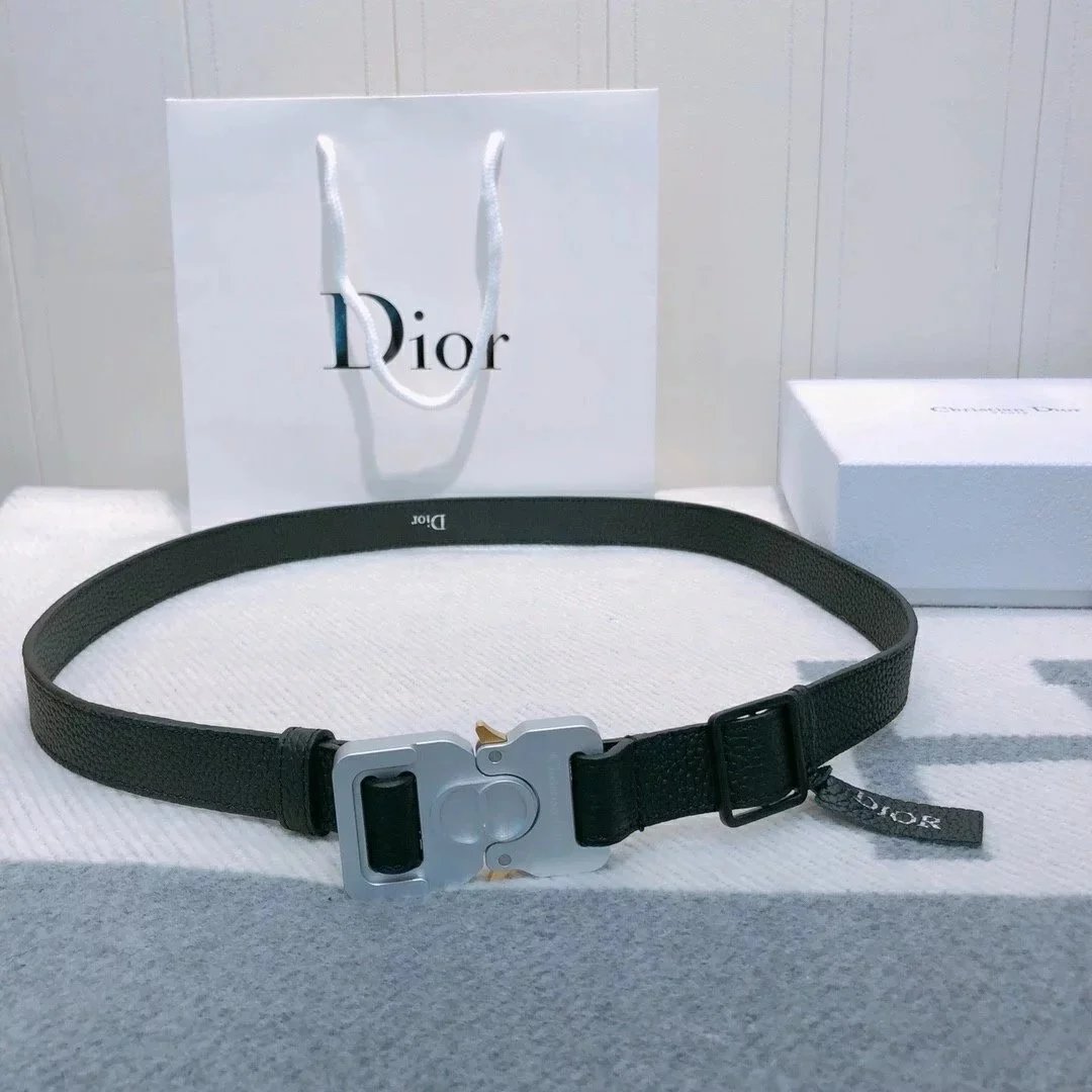 Dior Belts CD buckle leather belt image 11