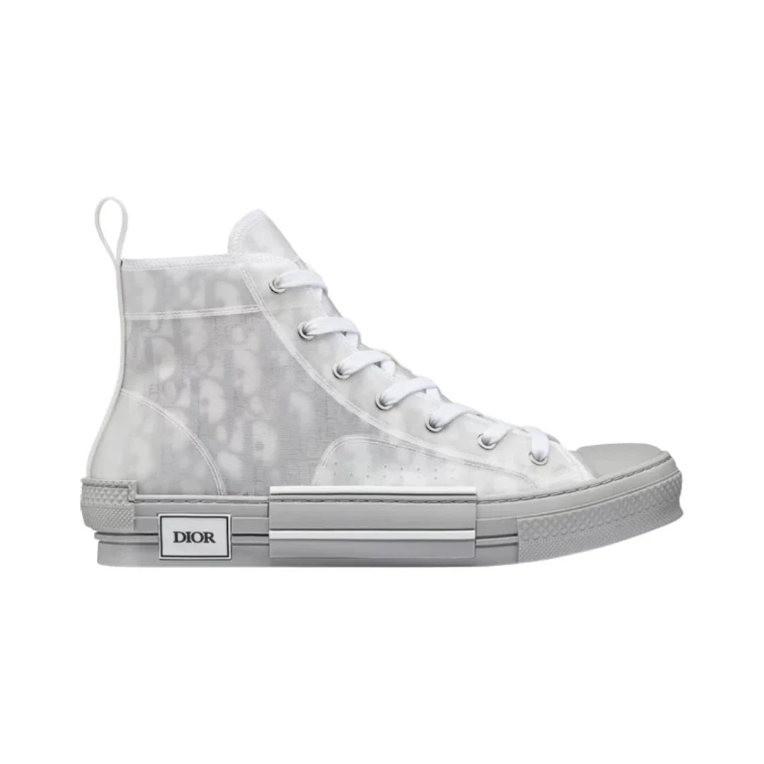 Dior Sneakers B23 High-Top — Dior Oblique - Reflective Grey