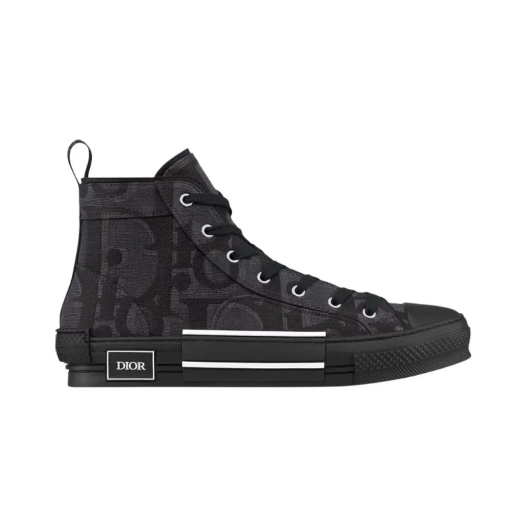 Dior Sneakers B23 High-Top — Maxi Dior Oblique - Black