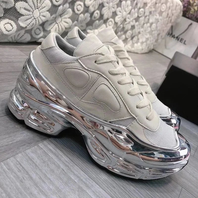 Raf Simons Sneakers Low-Top with Metallic Sculpted Sole image 4