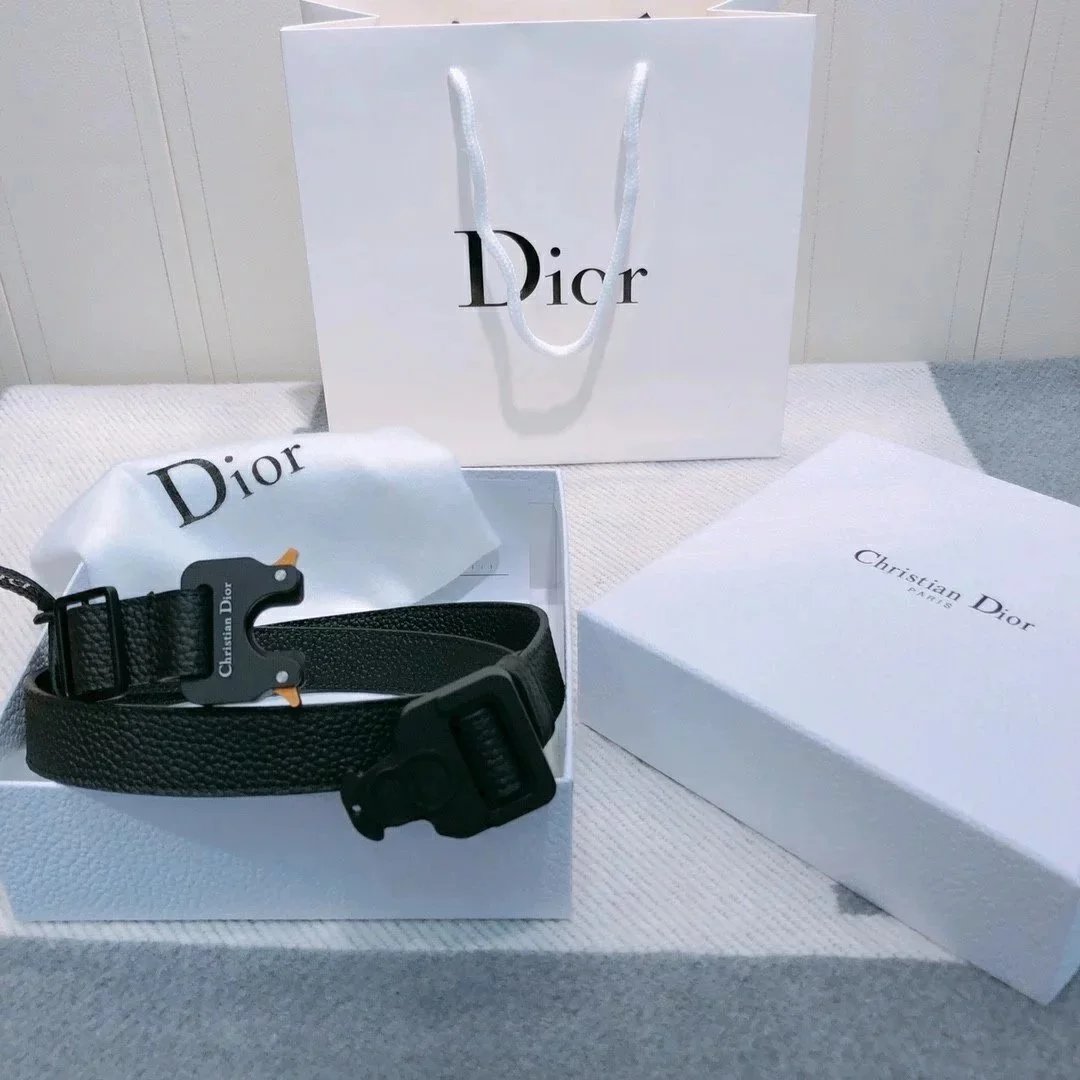 Dior Belts CD buckle leather belt image 13