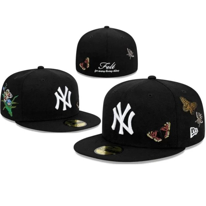 New Era Hats Fitted flat-brim York Yankees cap with embroidered patches image 5