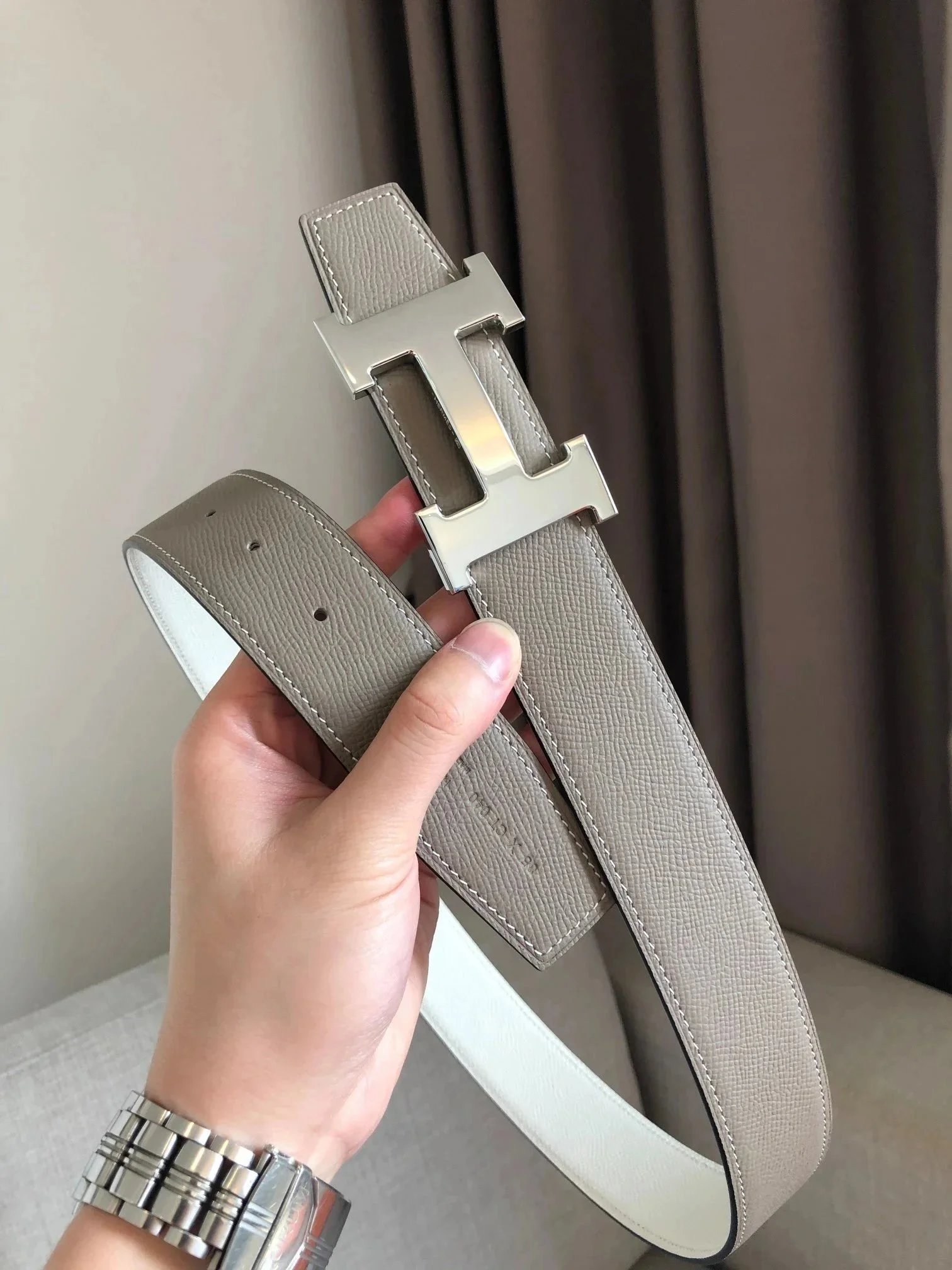 Hermès Belts 38 mm Reversible Leather H-Buckle Belt image 9