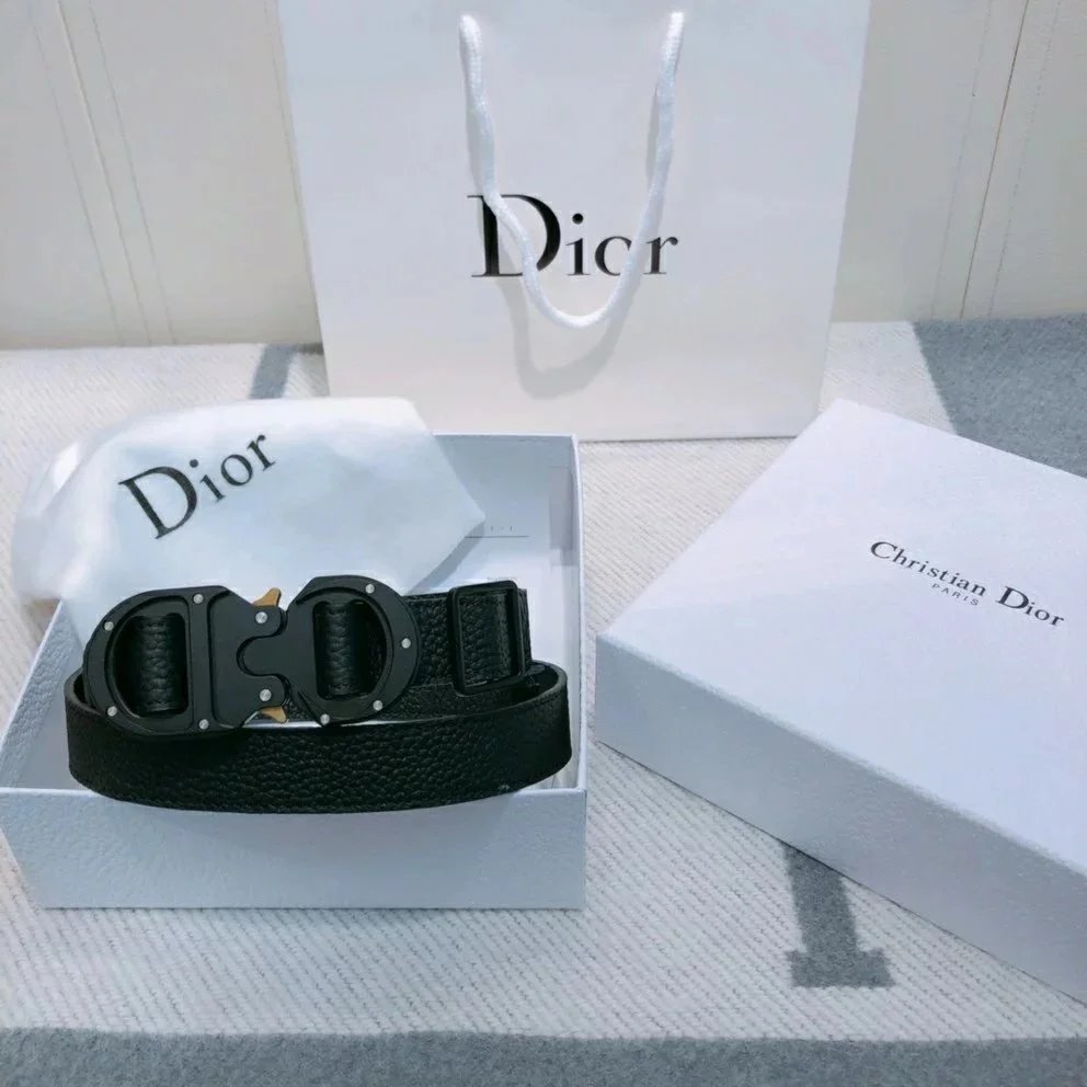 Dior Belts CD buckle leather belt — Style 2(Please note waist circumference or height and weight)