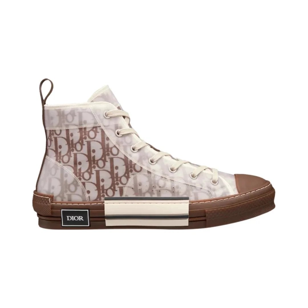 Dior Sneakers B23 High-Top — Dior Oblique - Coffee