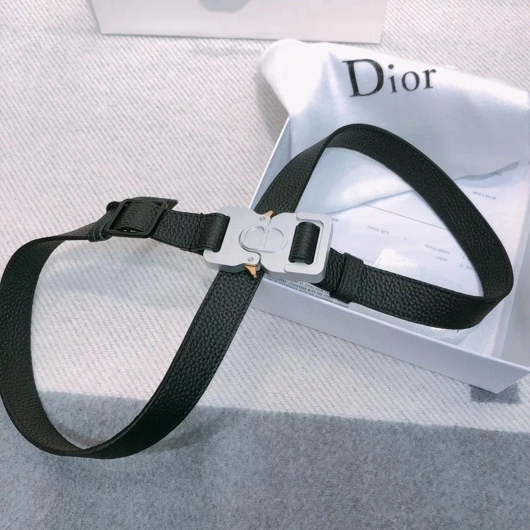 Dior Belts CD buckle leather belt image 7