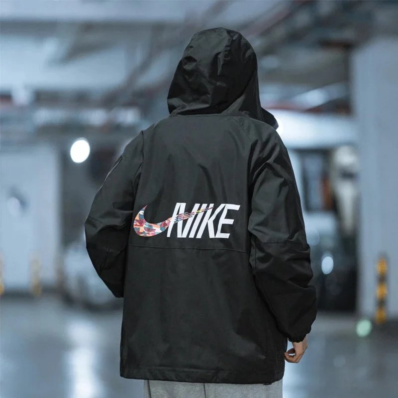 Nike Jackets Full-Zip Hooded Windbreaker Jacket with Just Do It Graphic image 4