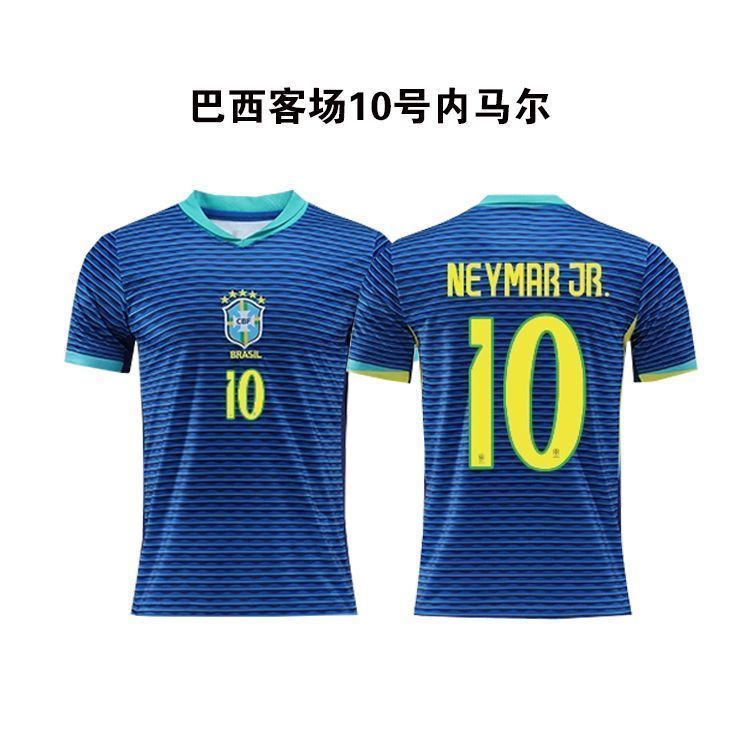 Adidas Football Jerseys Olympique de Marseille retro jersey designs — Brazil away [No. 10 Neymar] with badge