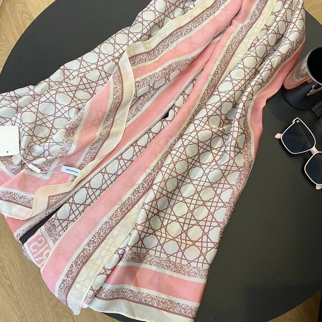 Dior Scarves Geometric Line Print Scarf image 12