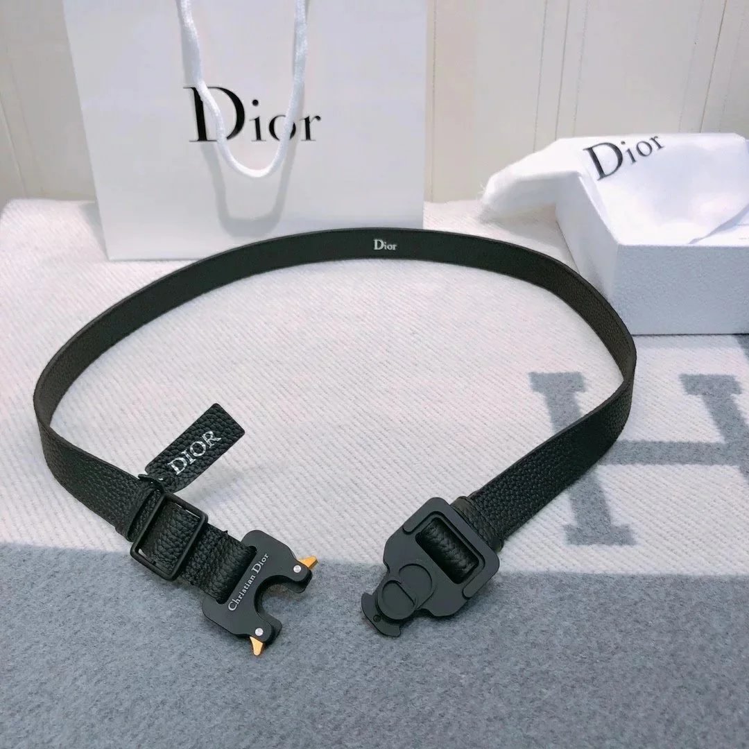 Dior Belts CD buckle leather belt image 14