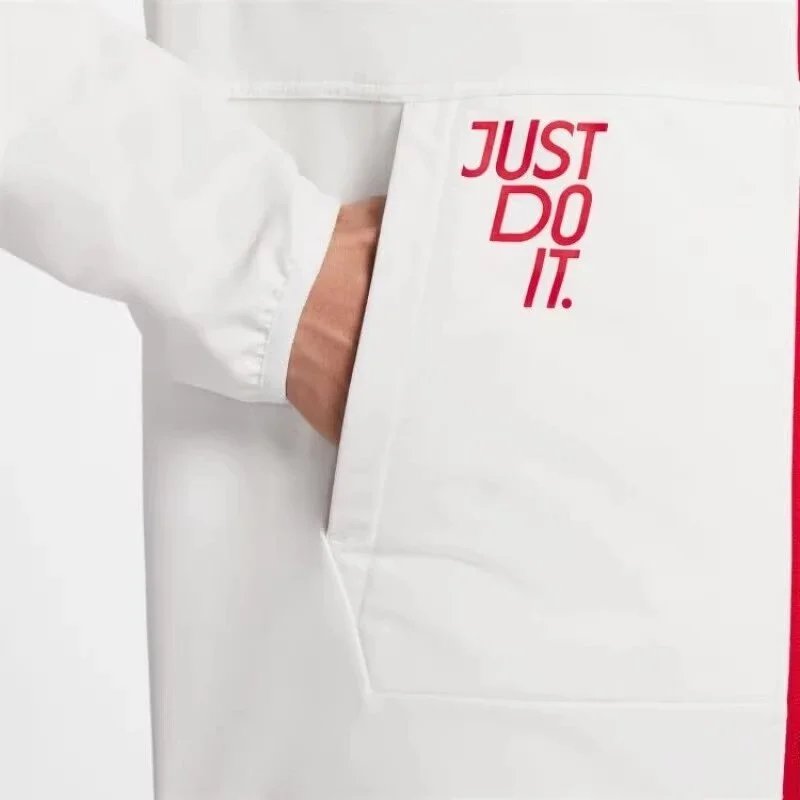Nike Jackets Full-Zip Hooded Windbreaker Jacket with Just Do It Graphic image 11
