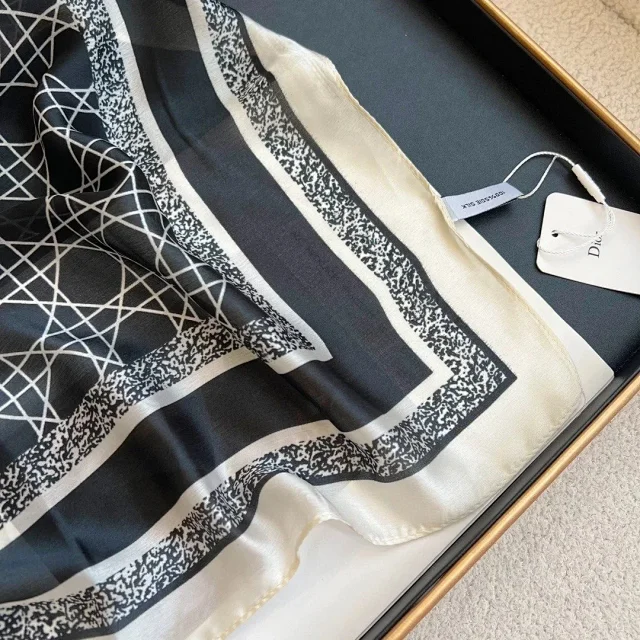Dior Scarves Geometric Line Print Scarf product detail image 6
