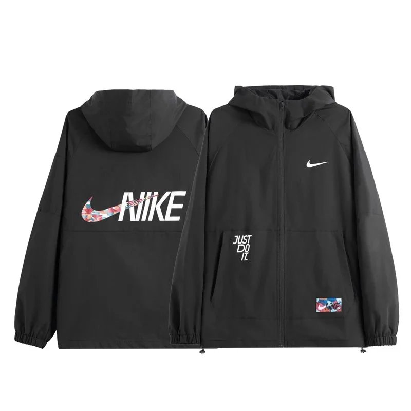 Nike Jackets Full-Zip Hooded Windbreaker Jacket with Just Do It Graphic image 5