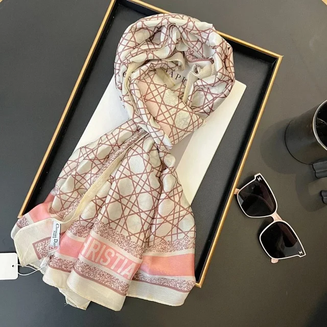 Dior Scarves Geometric Line Print Scarf product detail image 9