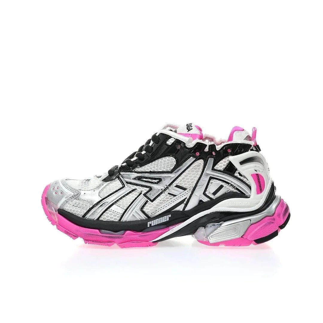 Balenciaga Runner Pink Silver Black Sneakers